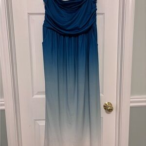 Grace Karin Blue and White Gradient Dress